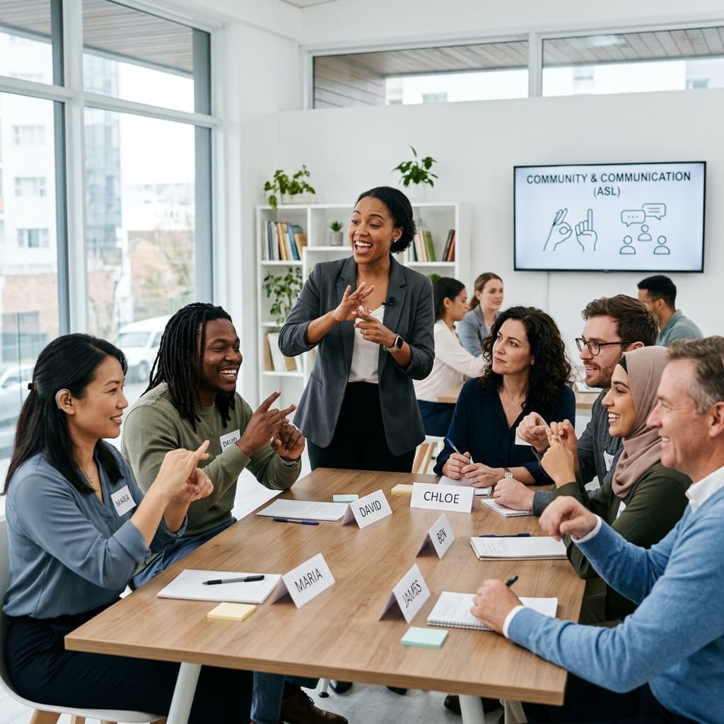 Sign language inclusive classroom